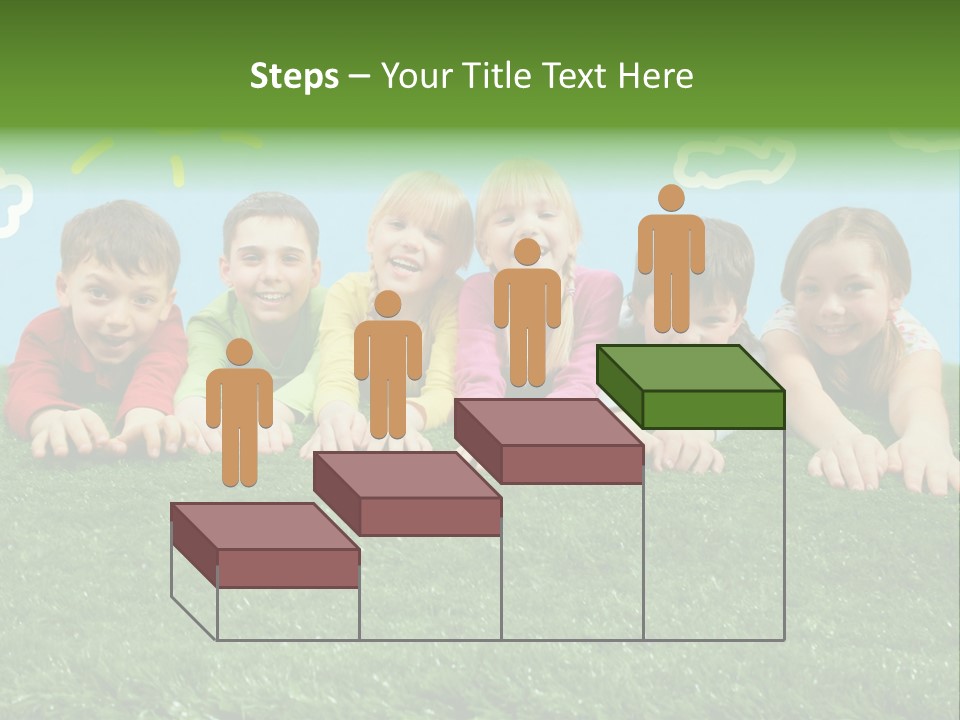 Group Of Happy Children PowerPoint Template