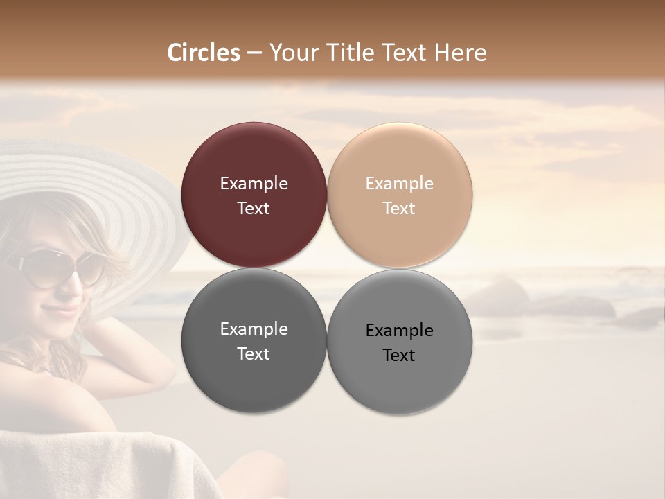 Ocean Beach Woman PowerPoint Template