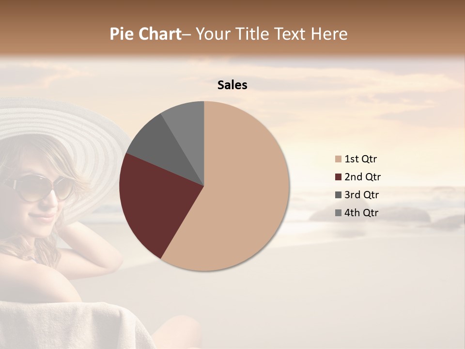 Ocean Beach Woman PowerPoint Template