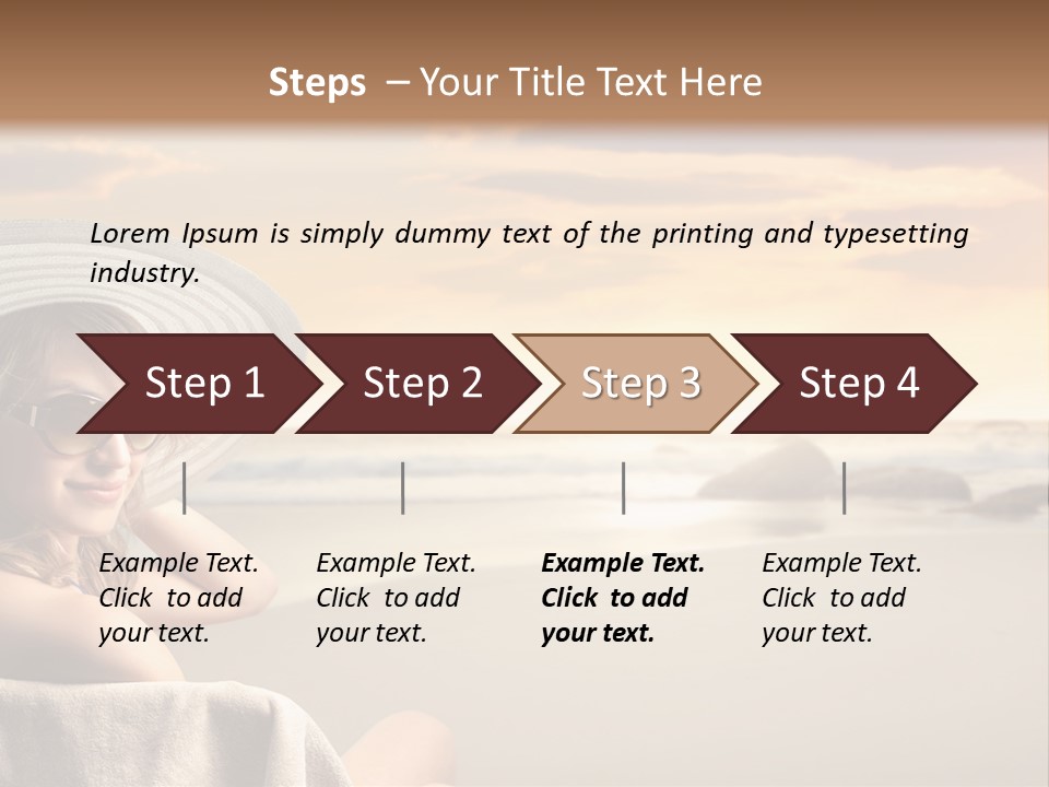 Ocean Beach Woman PowerPoint Template