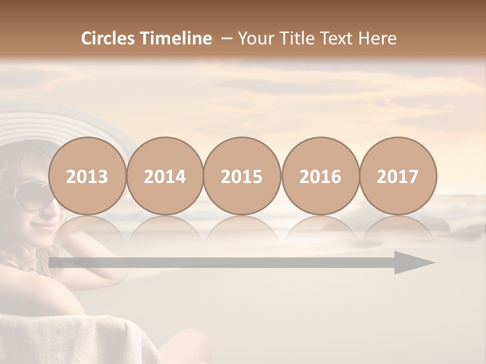 Ocean Beach Woman PowerPoint Template
