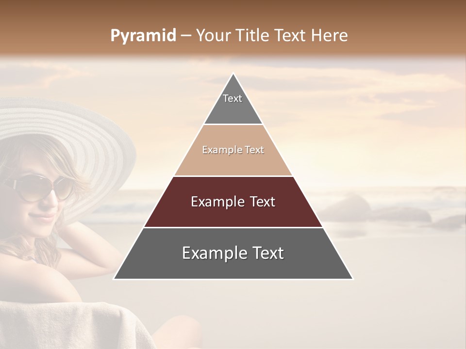 Ocean Beach Woman PowerPoint Template