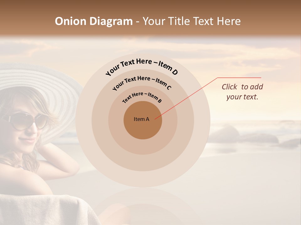 Ocean Beach Woman PowerPoint Template