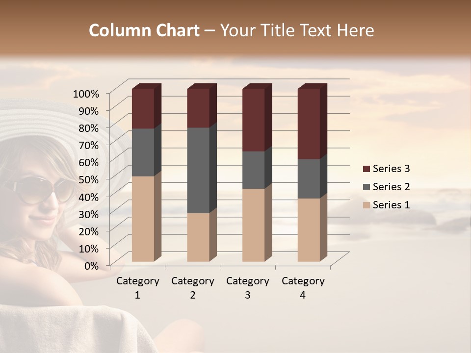 Ocean Beach Woman PowerPoint Template