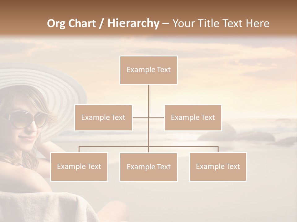 Ocean Beach Woman PowerPoint Template