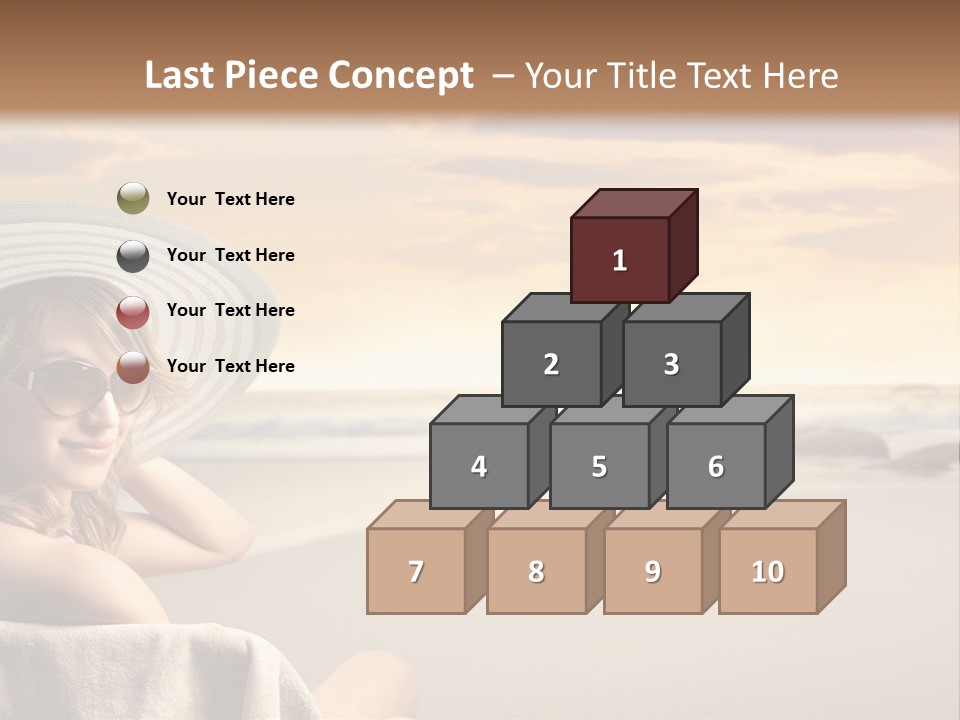 Ocean Beach Woman PowerPoint Template
