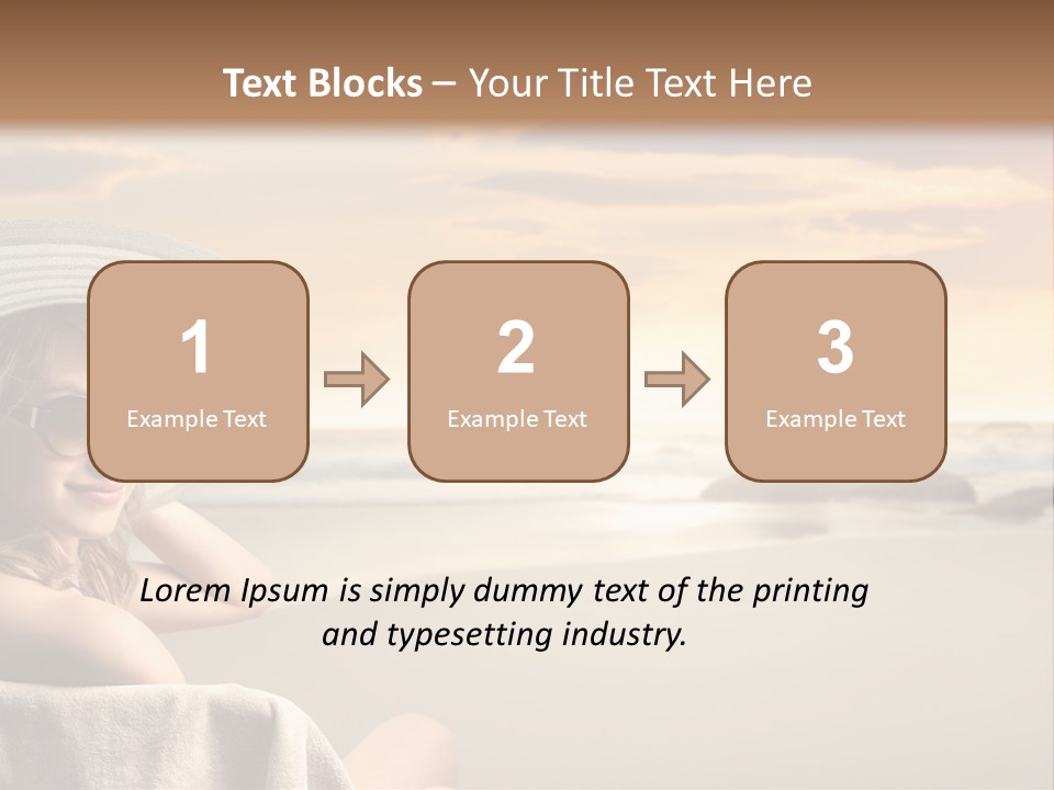 Ocean Beach Woman PowerPoint Template