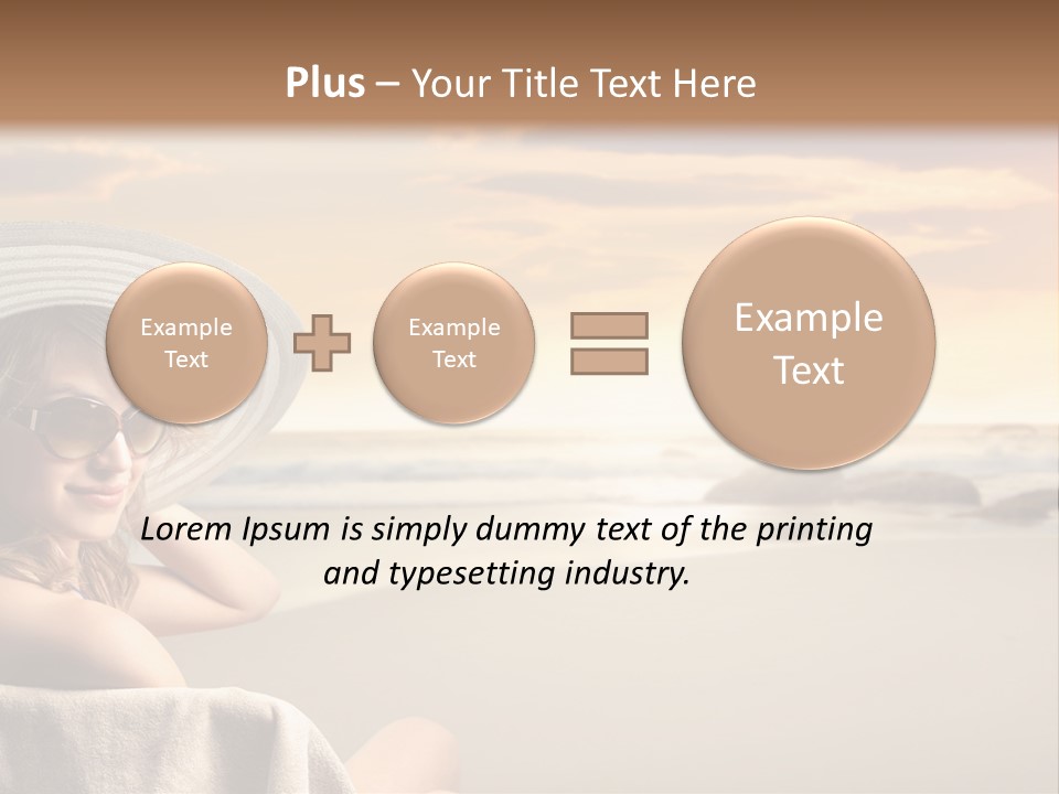 Ocean Beach Woman PowerPoint Template