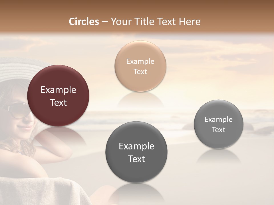 Ocean Beach Woman PowerPoint Template