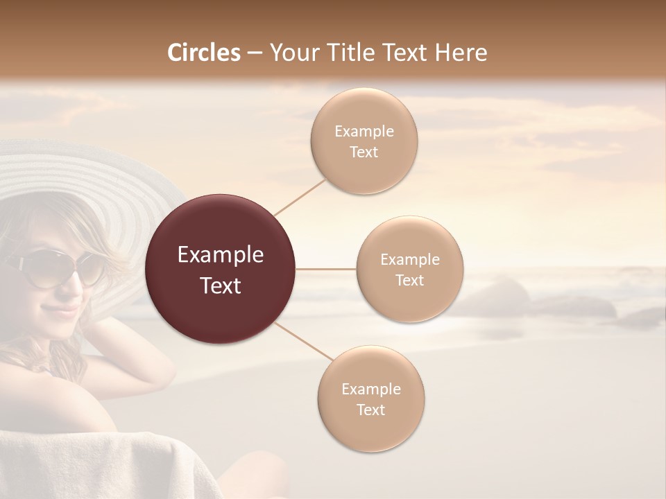 Ocean Beach Woman PowerPoint Template