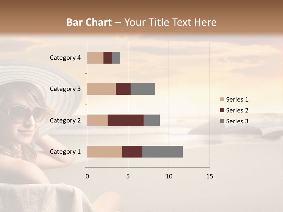 Ocean Beach Woman PowerPoint Template