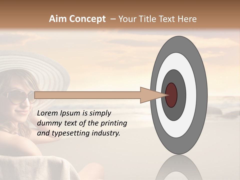 Ocean Beach Woman PowerPoint Template
