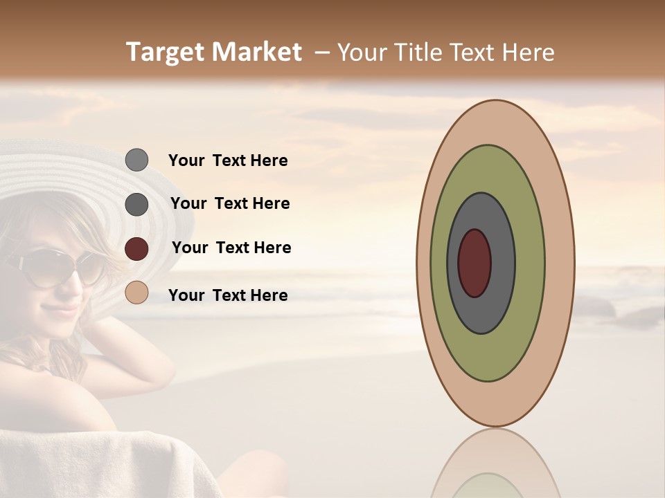 Ocean Beach Woman PowerPoint Template