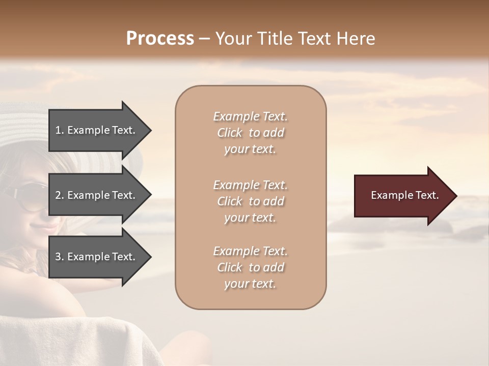 Ocean Beach Woman PowerPoint Template