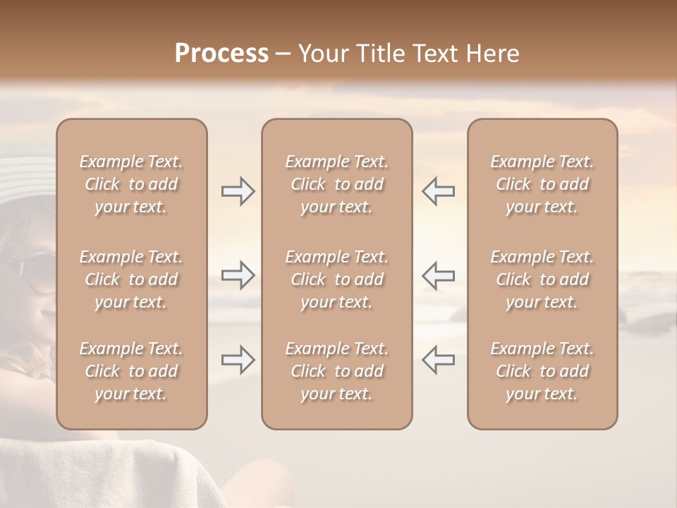 Ocean Beach Woman PowerPoint Template