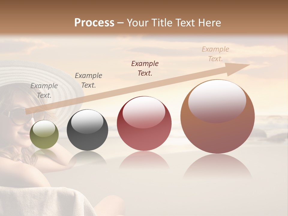 Ocean Beach Woman PowerPoint Template