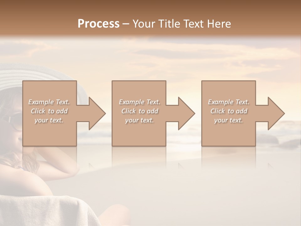 Ocean Beach Woman PowerPoint Template