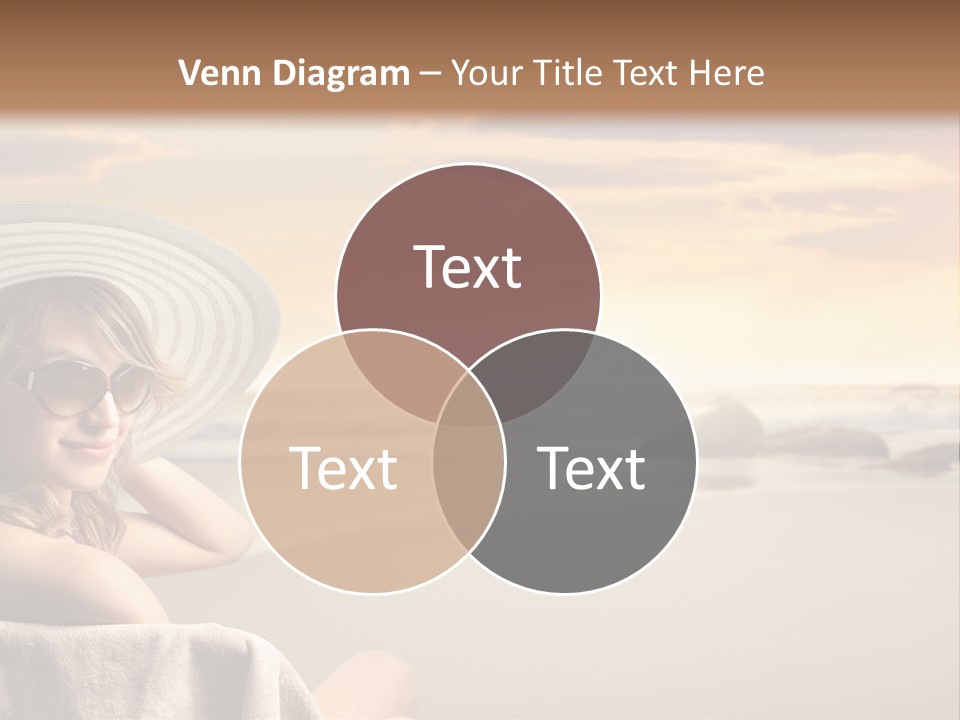 Ocean Beach Woman PowerPoint Template