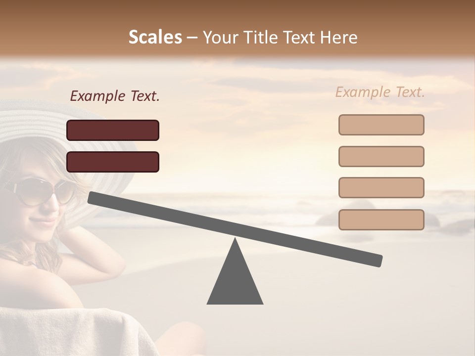 Ocean Beach Woman PowerPoint Template