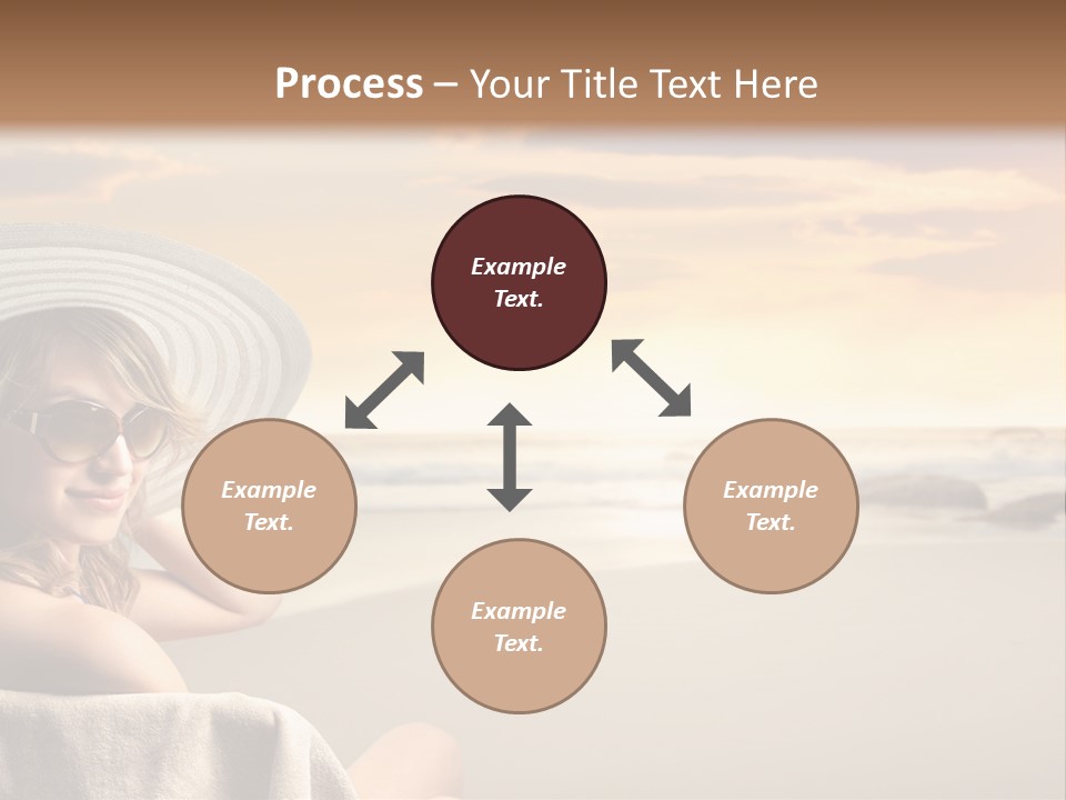 Ocean Beach Woman PowerPoint Template