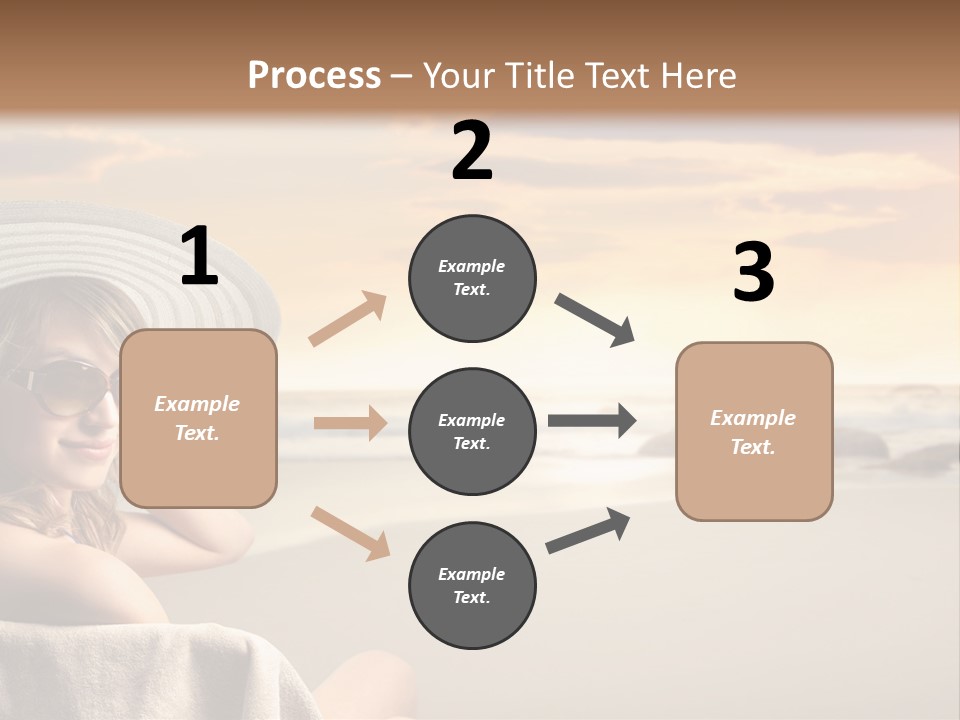 Ocean Beach Woman PowerPoint Template