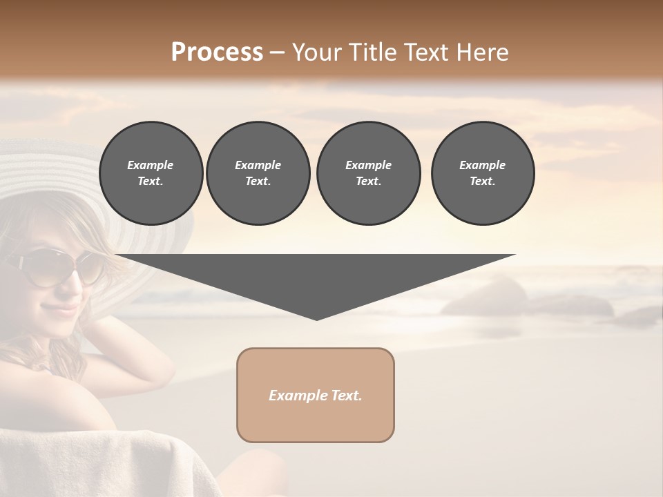 Ocean Beach Woman PowerPoint Template