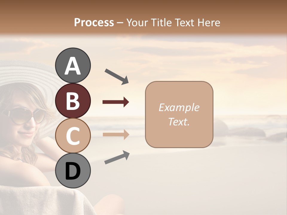 Ocean Beach Woman PowerPoint Template