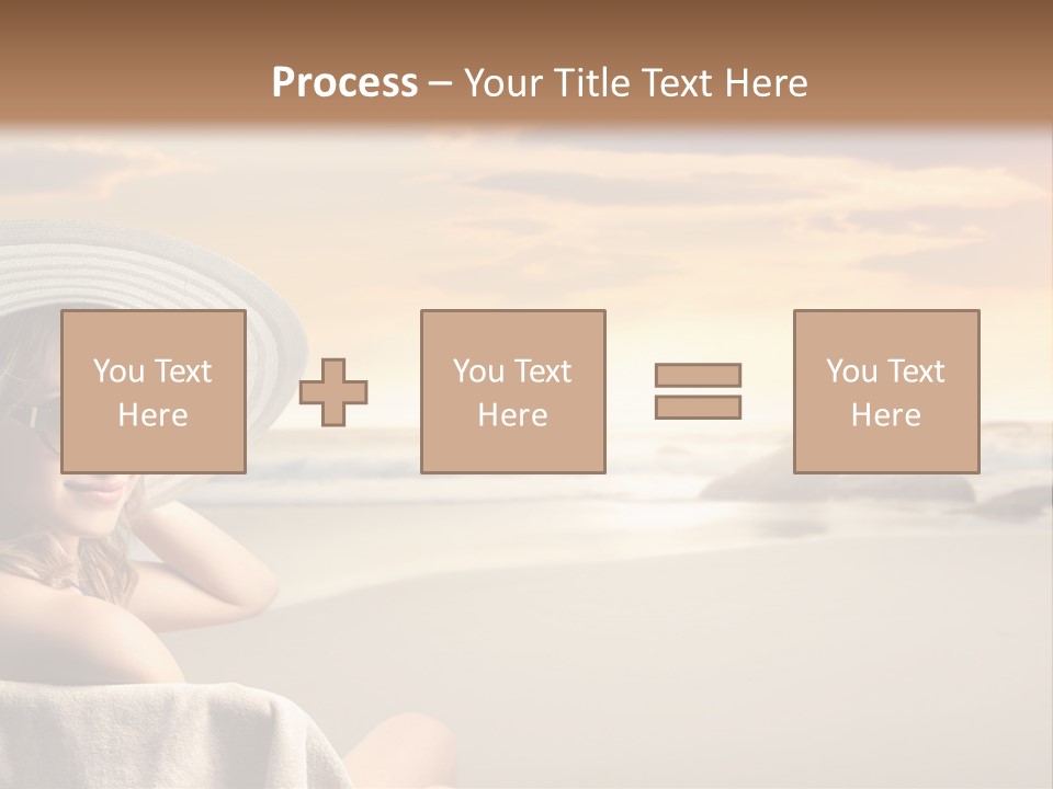 Ocean Beach Woman PowerPoint Template