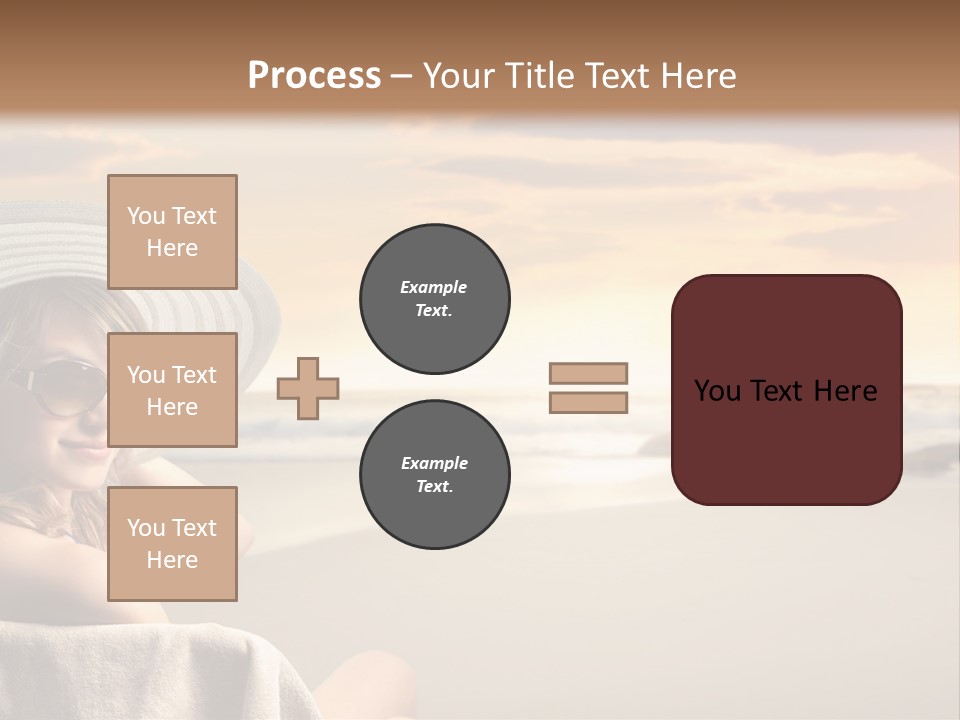 Ocean Beach Woman PowerPoint Template