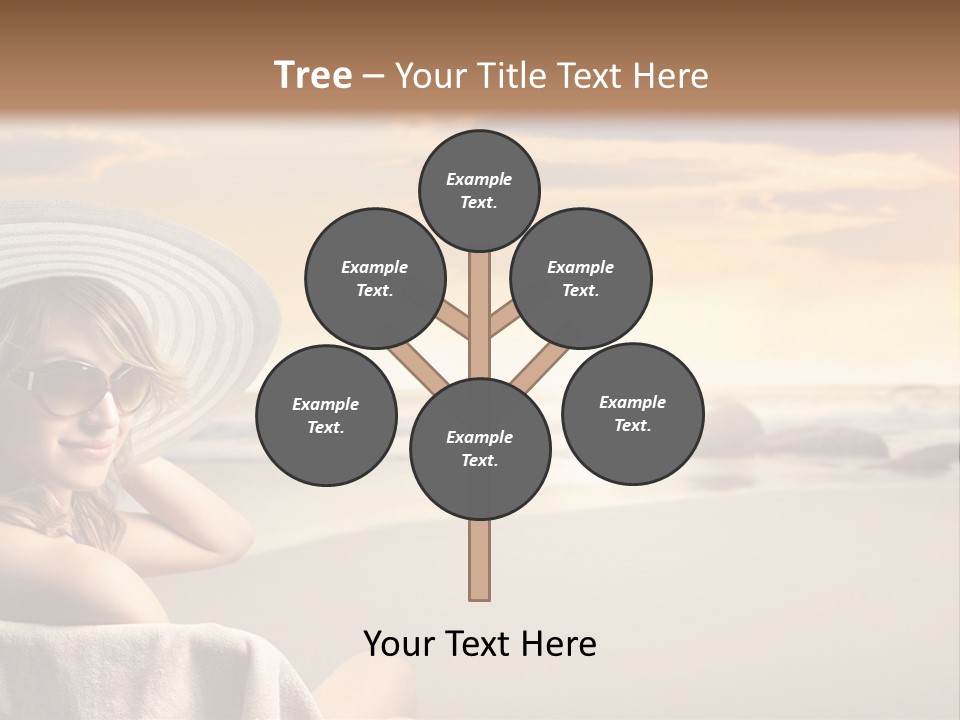 Ocean Beach Woman PowerPoint Template