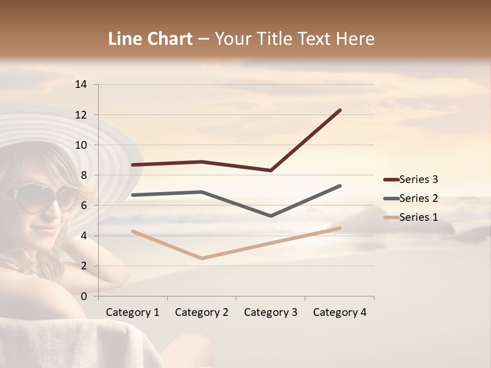 Ocean Beach Woman PowerPoint Template