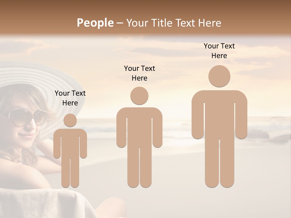 Ocean Beach Woman PowerPoint Template