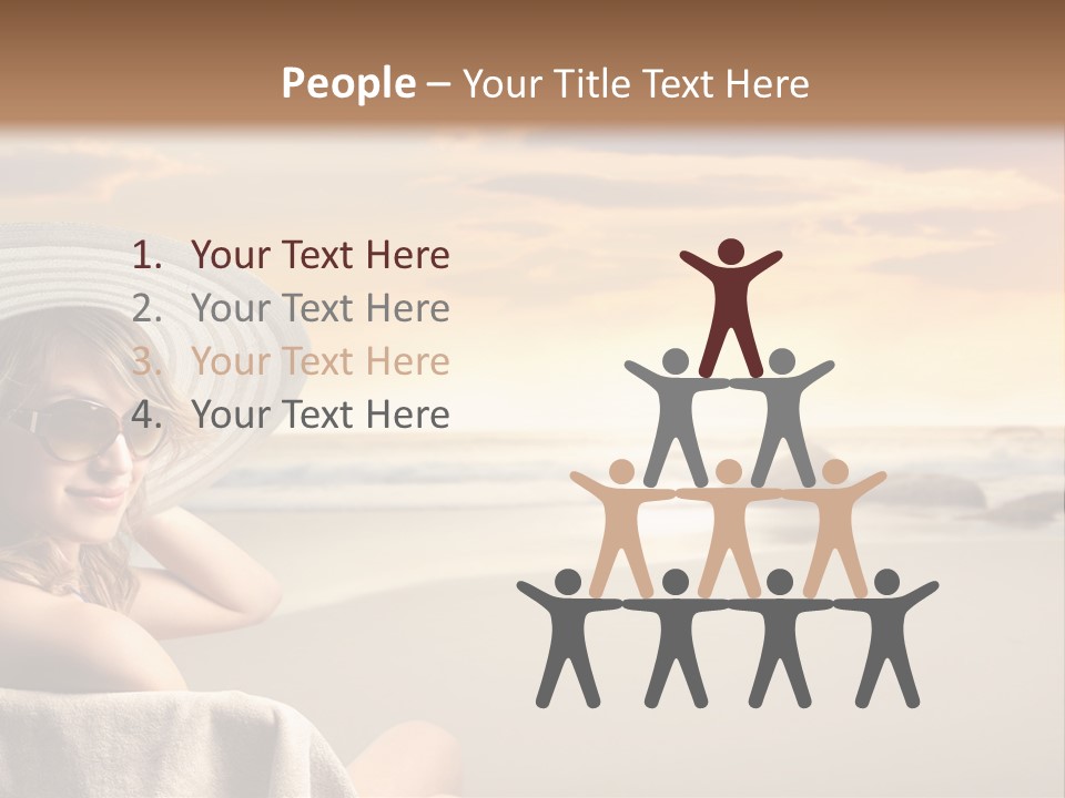 Ocean Beach Woman PowerPoint Template