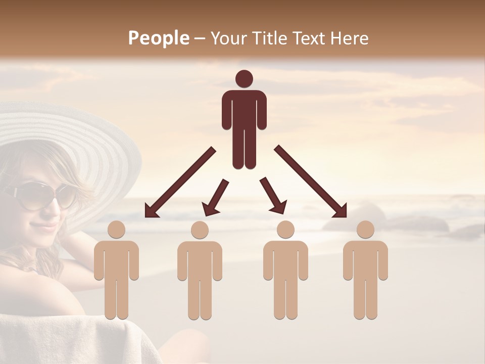 Ocean Beach Woman PowerPoint Template