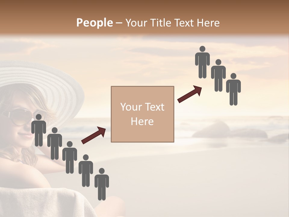 Ocean Beach Woman PowerPoint Template