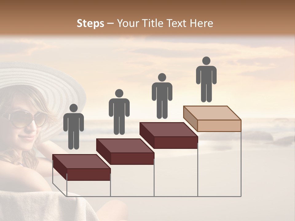 Ocean Beach Woman PowerPoint Template