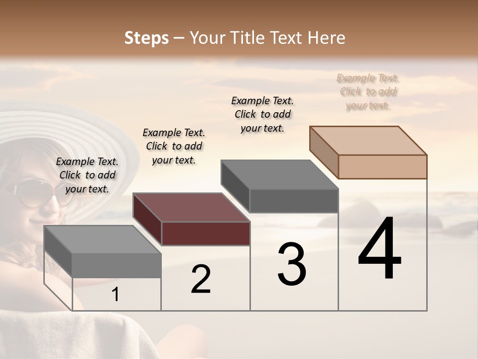 Ocean Beach Woman PowerPoint Template