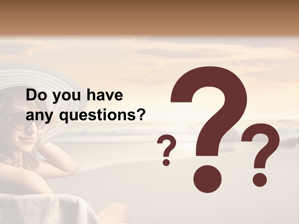 Ocean Beach Woman PowerPoint Template