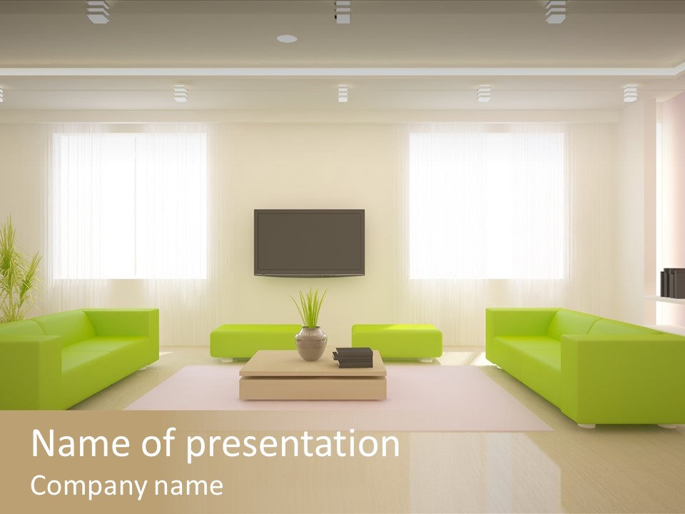 Interior Green Expensive PowerPoint Template