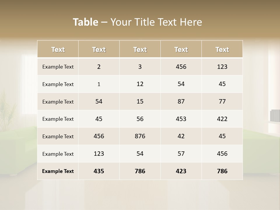 Interior Green Expensive PowerPoint Template
