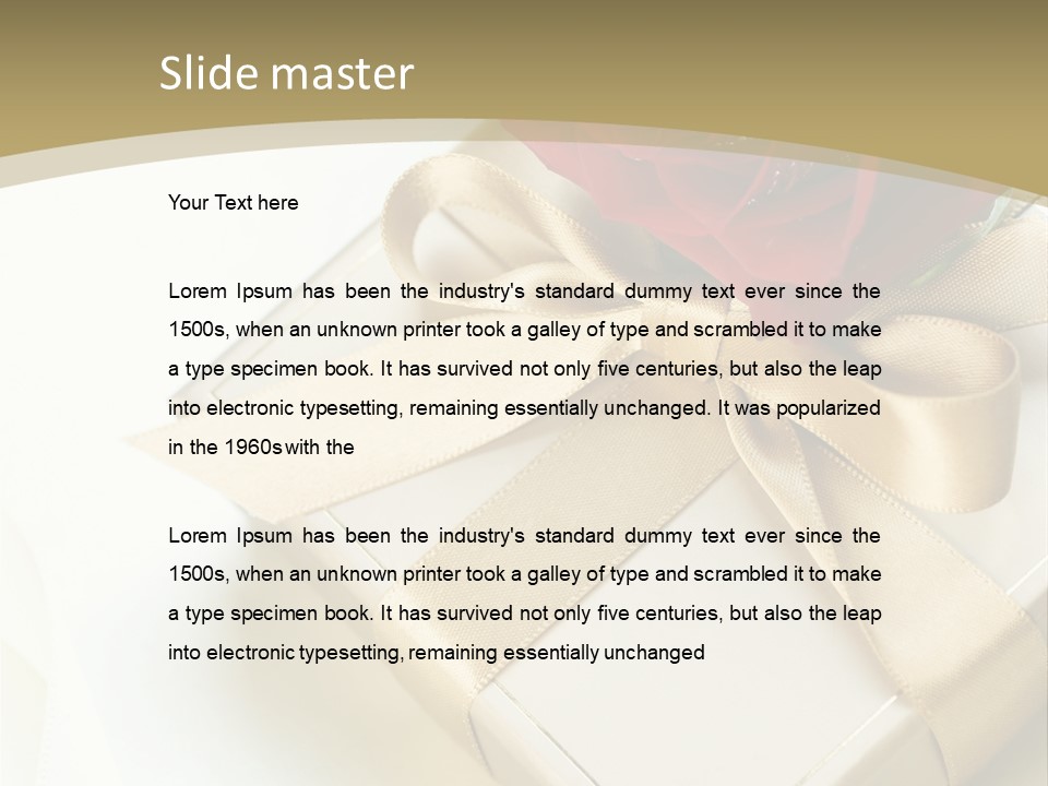 Golden Art Silk PowerPoint Template