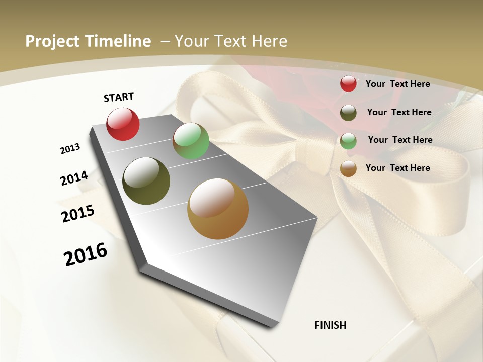Golden Art Silk PowerPoint Template