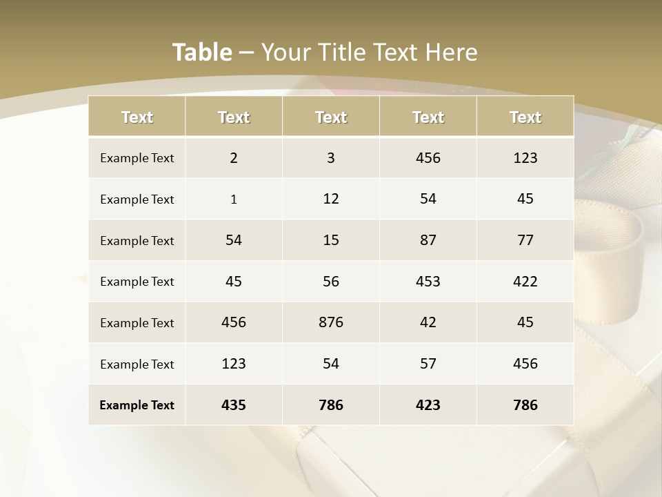 Golden Art Silk PowerPoint Template