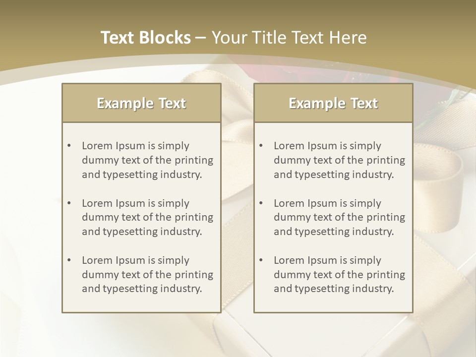 Golden Art Silk PowerPoint Template
