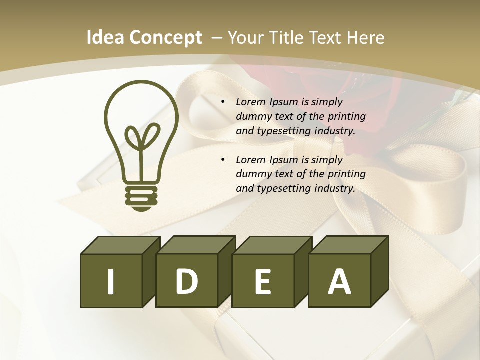 Golden Art Silk PowerPoint Template