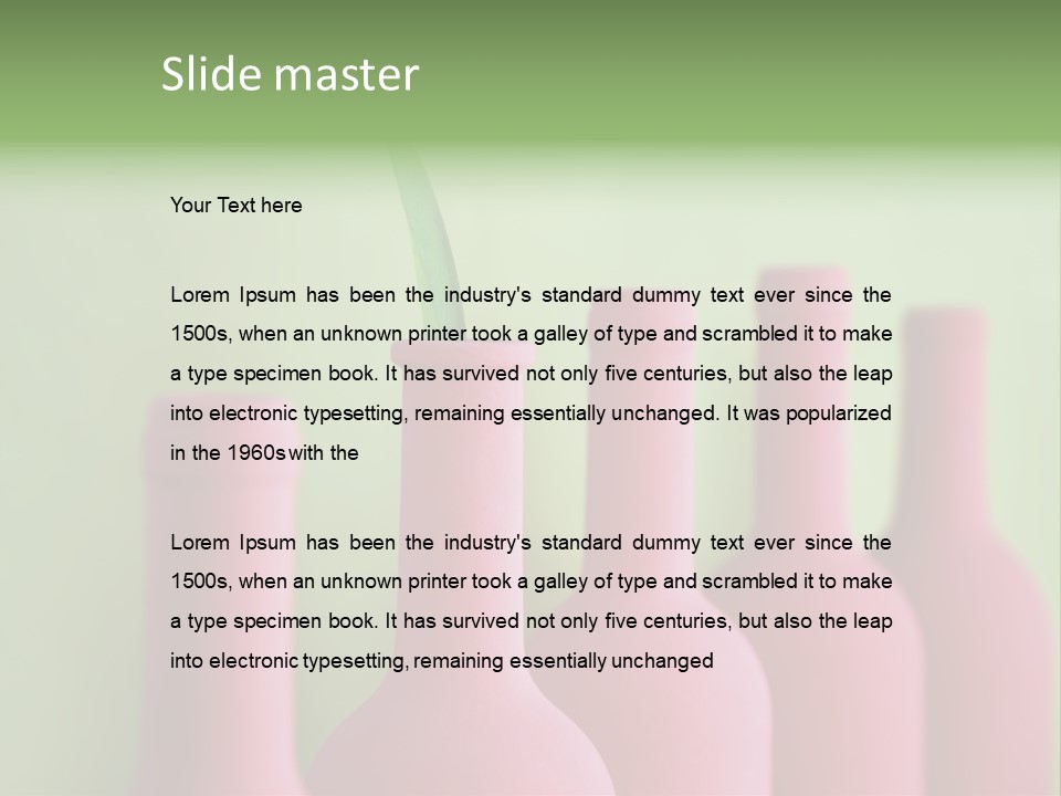 Cleanliness Studio Sensuousness PowerPoint Template