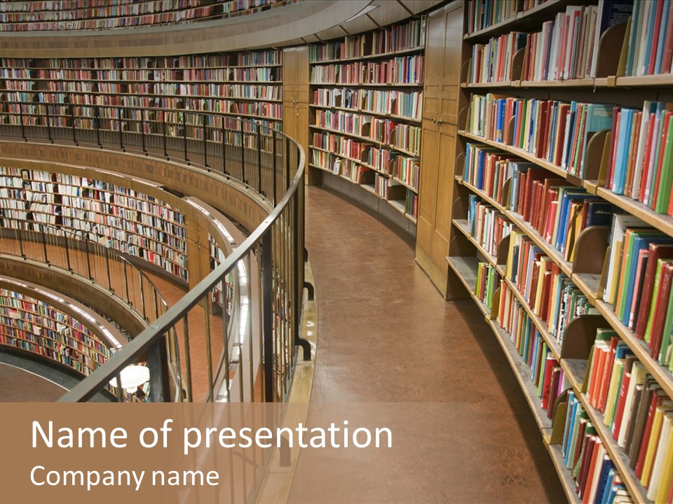 Library Books PowerPoint Template