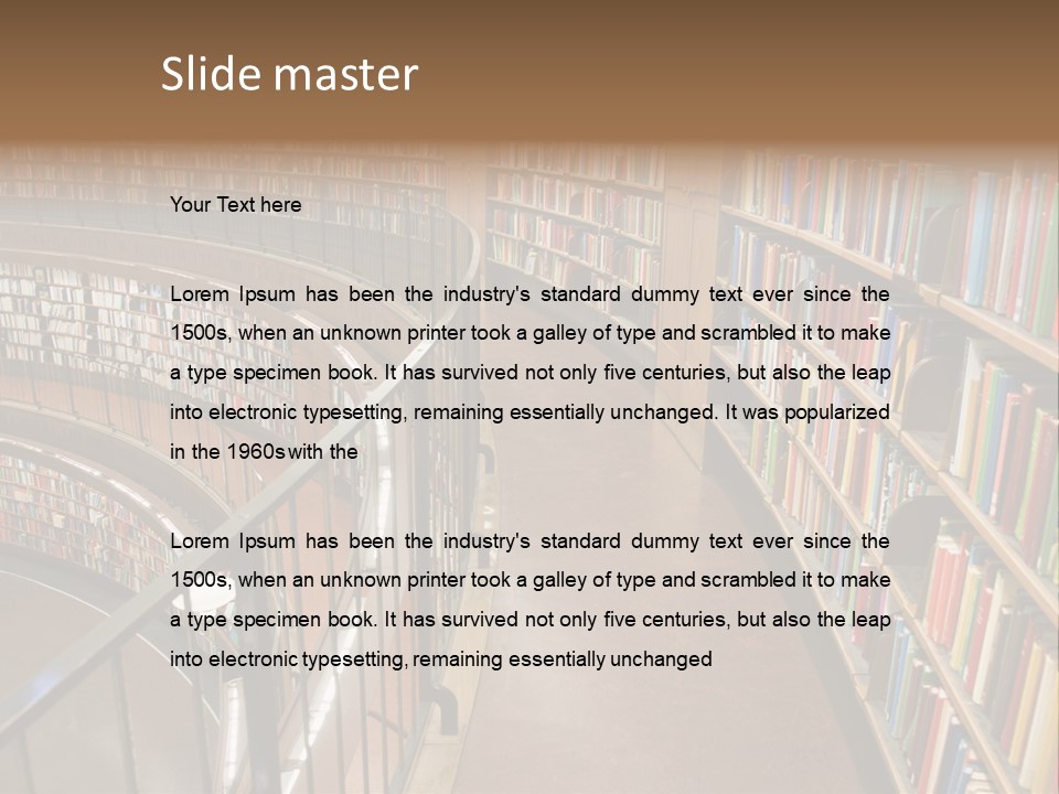 Library Books PowerPoint Template