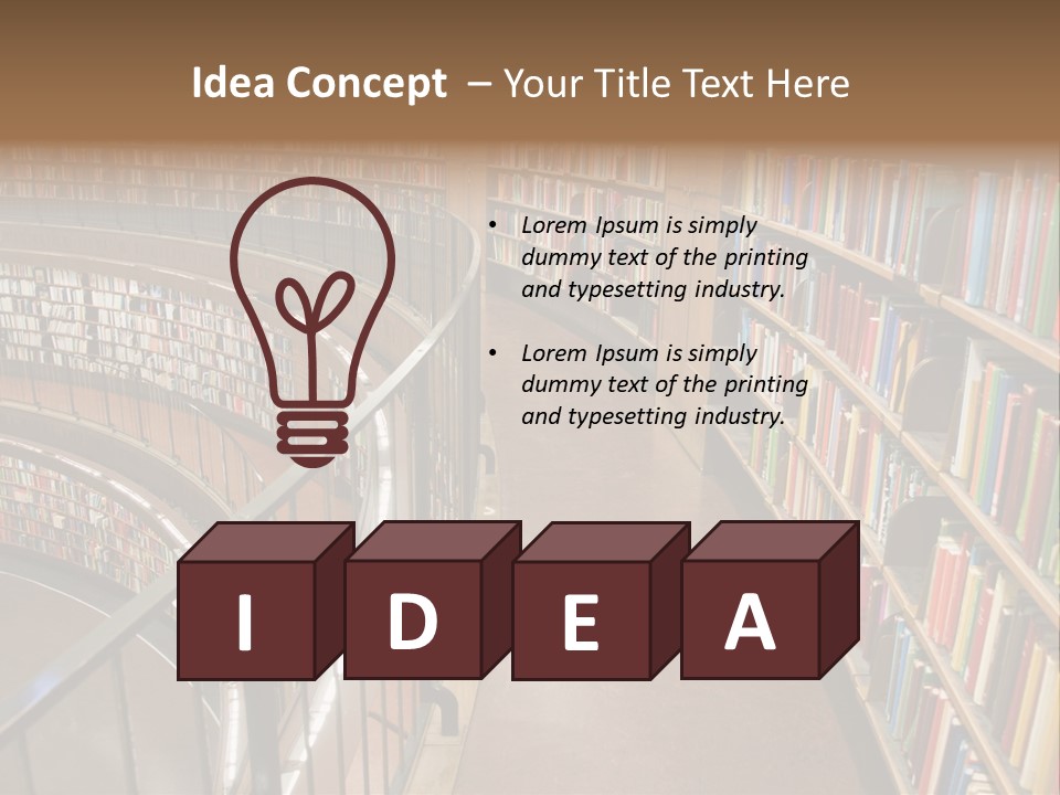 Library Books PowerPoint Template