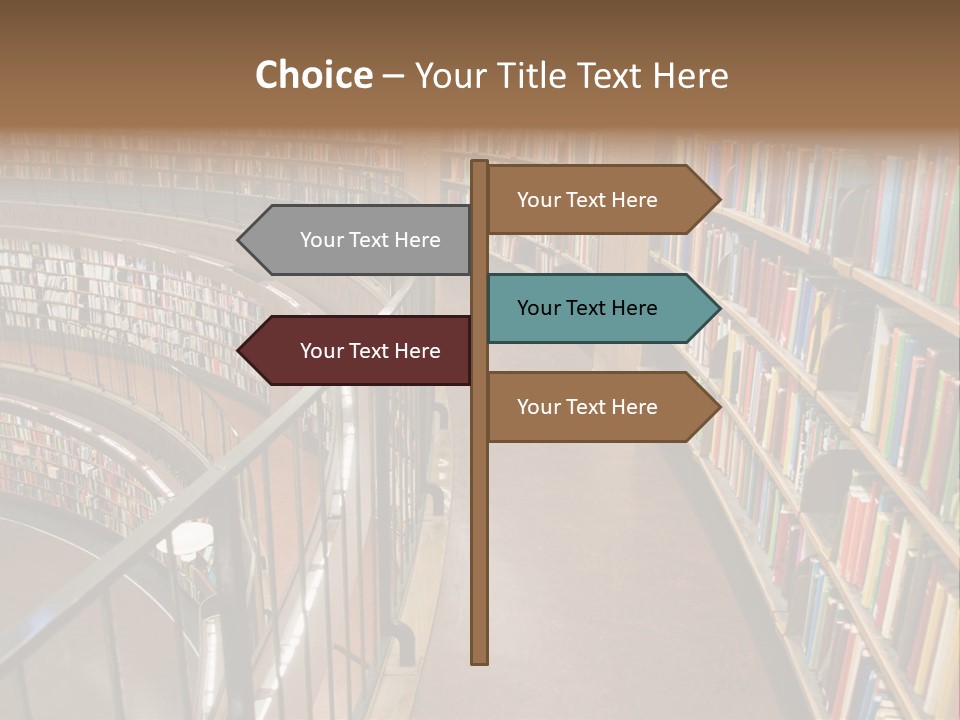 Library Books PowerPoint Template